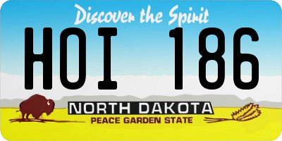 ND license plate HOI186
