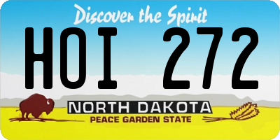 ND license plate HOI272