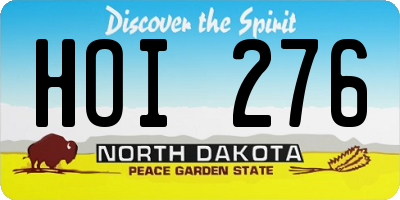 ND license plate HOI276