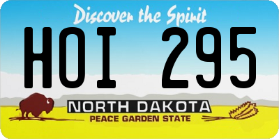 ND license plate HOI295