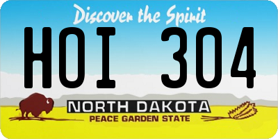 ND license plate HOI304