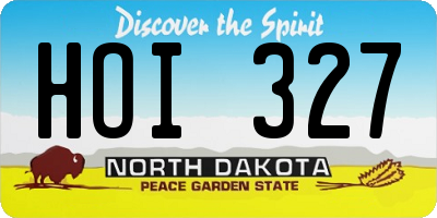 ND license plate HOI327