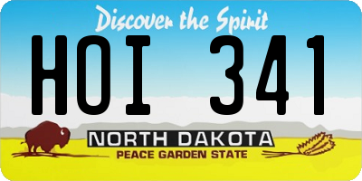 ND license plate HOI341