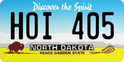 ND license plate HOI405