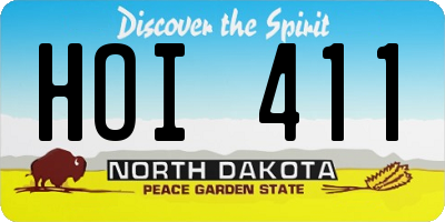 ND license plate HOI411
