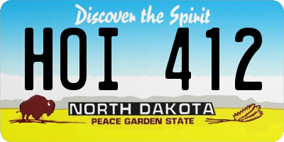 ND license plate HOI412