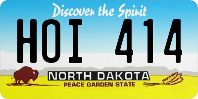 ND license plate HOI414
