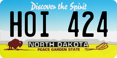 ND license plate HOI424
