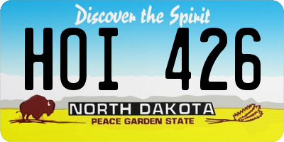 ND license plate HOI426