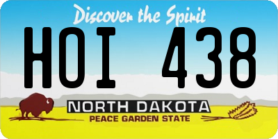 ND license plate HOI438
