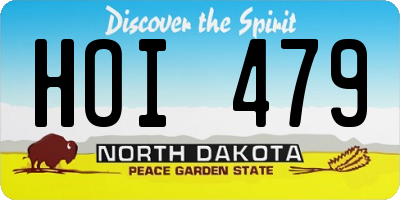 ND license plate HOI479