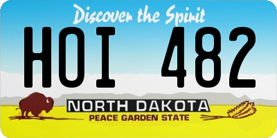 ND license plate HOI482