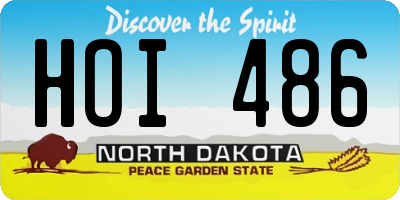 ND license plate HOI486