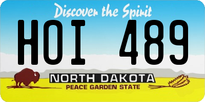 ND license plate HOI489
