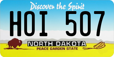 ND license plate HOI507