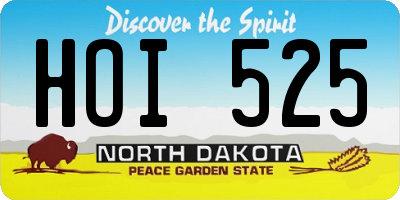 ND license plate HOI525