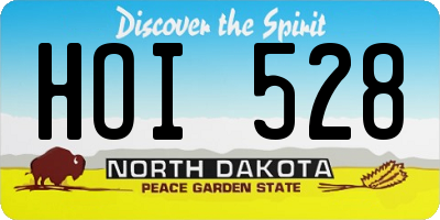 ND license plate HOI528