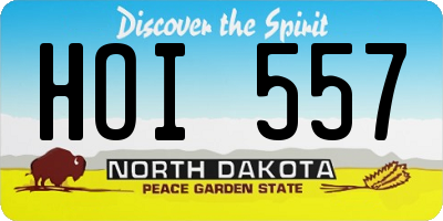 ND license plate HOI557