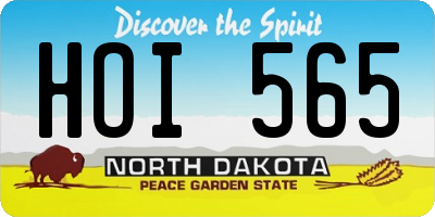 ND license plate HOI565
