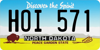 ND license plate HOI571