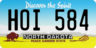 ND license plate HOI584