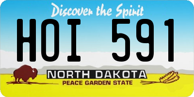 ND license plate HOI591