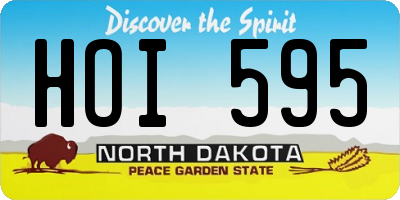 ND license plate HOI595