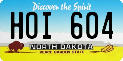 ND license plate HOI604