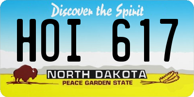 ND license plate HOI617