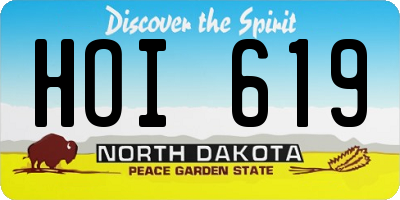 ND license plate HOI619