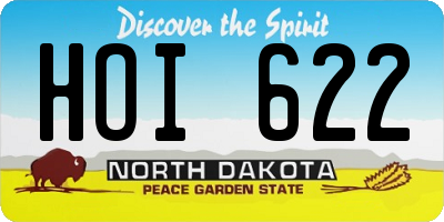 ND license plate HOI622