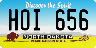 ND license plate HOI656