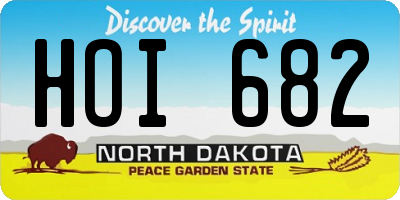 ND license plate HOI682