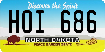 ND license plate HOI686