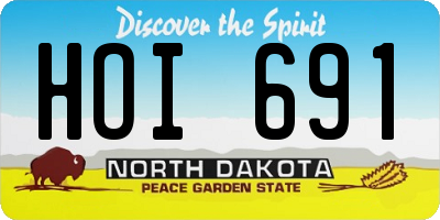 ND license plate HOI691