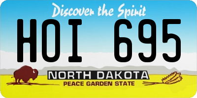 ND license plate HOI695
