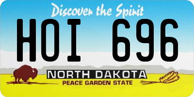 ND license plate HOI696