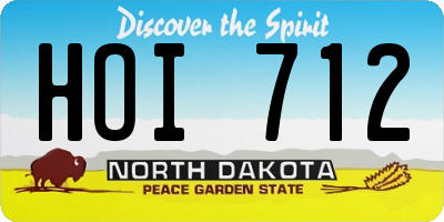 ND license plate HOI712