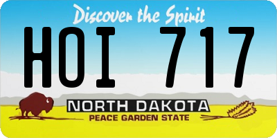 ND license plate HOI717