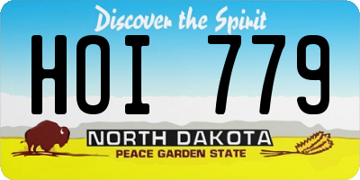 ND license plate HOI779