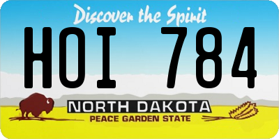 ND license plate HOI784