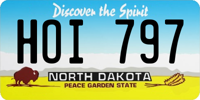 ND license plate HOI797