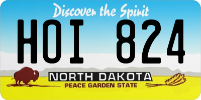 ND license plate HOI824