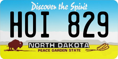 ND license plate HOI829