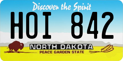 ND license plate HOI842