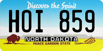ND license plate HOI859