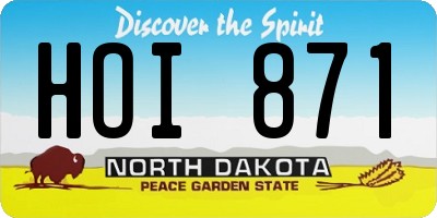 ND license plate HOI871
