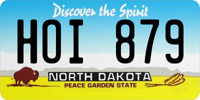 ND license plate HOI879