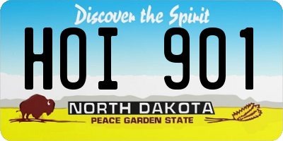 ND license plate HOI901