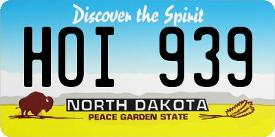 ND license plate HOI939